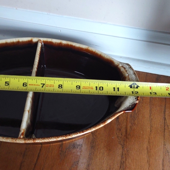 Vintage Pfaltzgraff Brown Drip Divided Serving Vegetable Dish - Picture 6 of 6